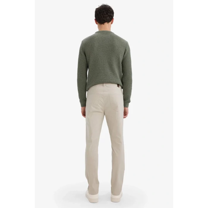 Defacto B2089AXBG766 Bej Slim Fit Dar Kesim Dar Paça Cepli Pantolon