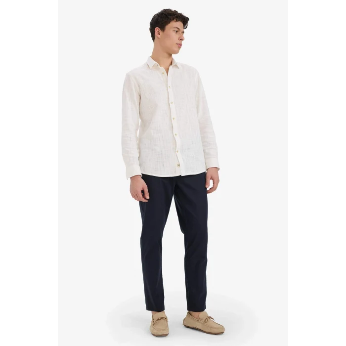 Defacto Z6475AZNV64 Lacivert %100 Pamuk Jogger Fit Beli Bağcıklı Lastikli Dar Paça Cepli Pantolon