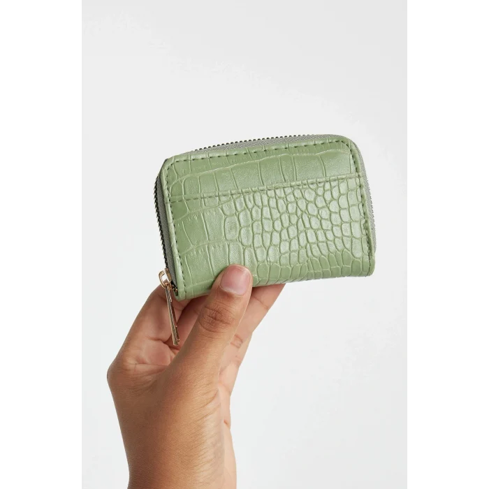 Defacto A5758AXTR307 Turkuaz Kadın Suni Deri Bozuk Para Cüzdanı