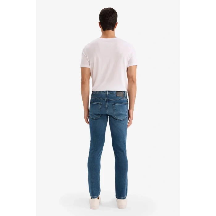 Defacto G3245AXNM34 Mavi Pedro Slim Fit Dar Kalıp Normal Bel Dar Paça Jean Pantolon