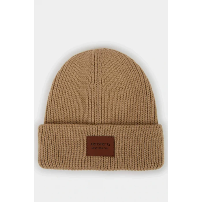 Defacto C7149AXBG570 Bej Erkek Dokuma Etiketli Bere