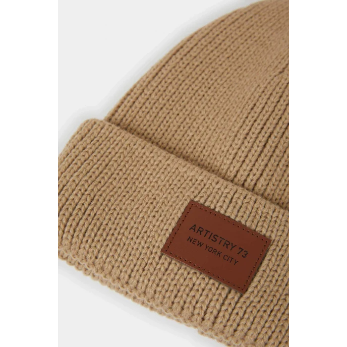 Defacto C7149AXBG570 Bej Erkek Dokuma Etiketli Bere