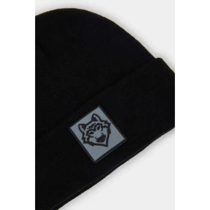 Defacto R7045AZBK23 Siyah Erkek Dokuma Etiketli Bere