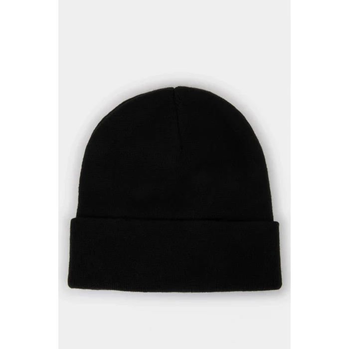 Defacto R7045AZBK23 Siyah Erkek Dokuma Etiketli Bere