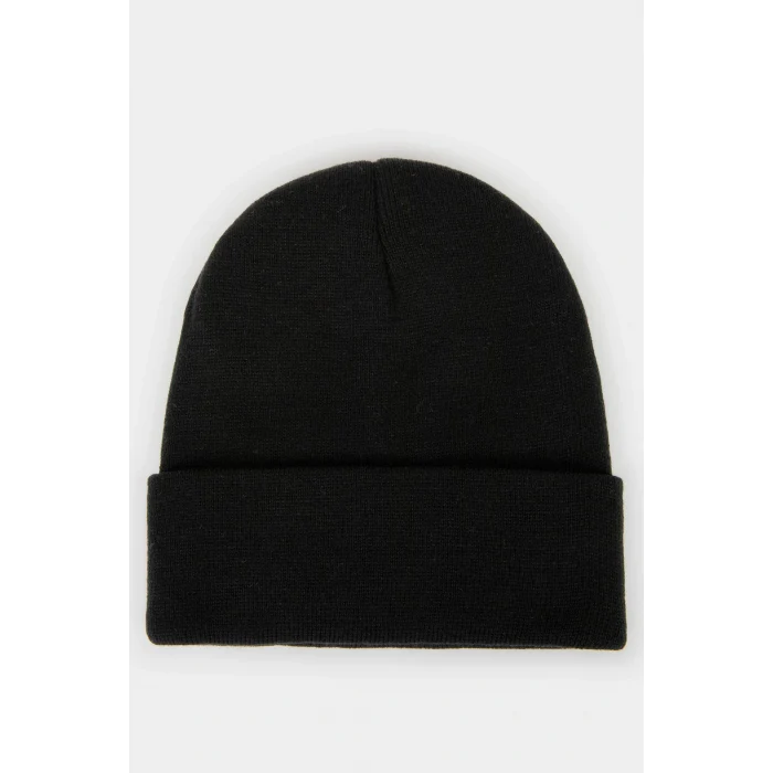 Defacto A5068AXBK27 Siyah Erkek Baskılı Triko Bere