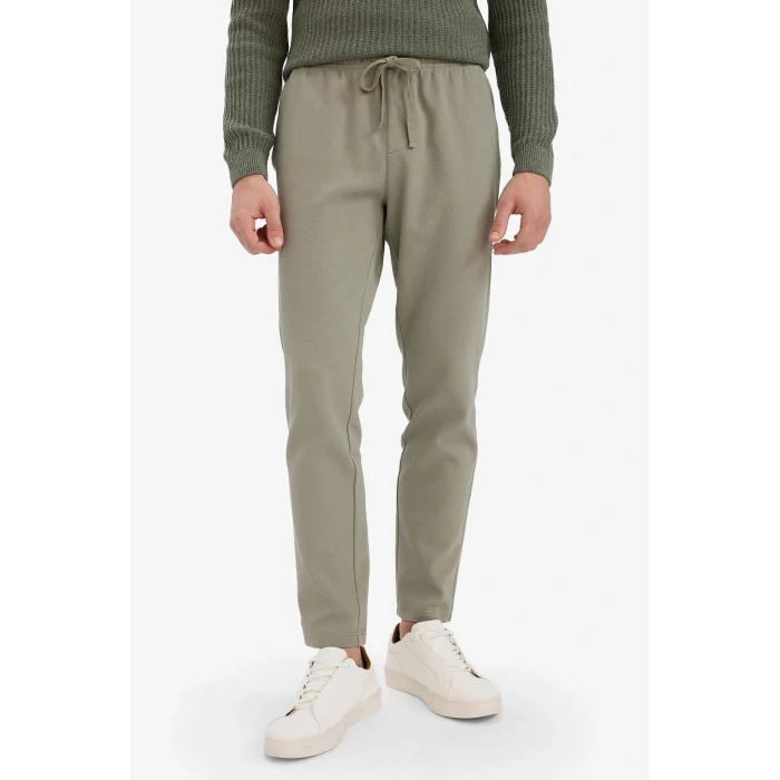 Defacto C6022AXKH454 Haki Regular Fit Dar Paça Pantolon