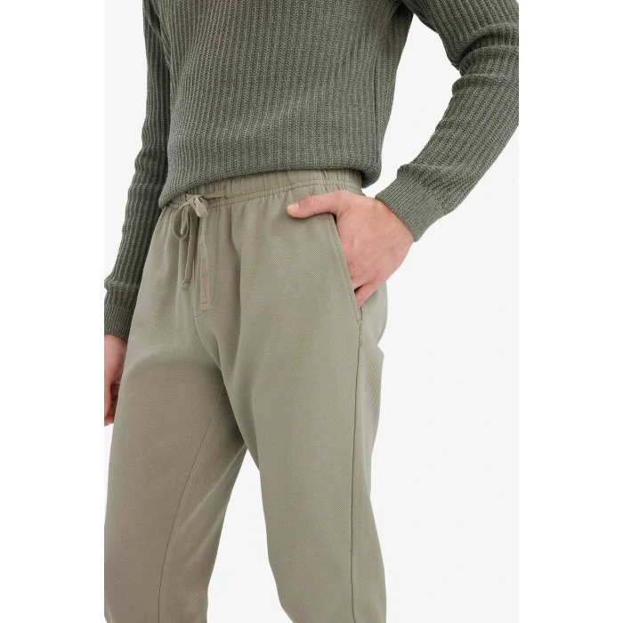 Defacto C6022AXKH454 Haki Regular Fit Dar Paça Pantolon