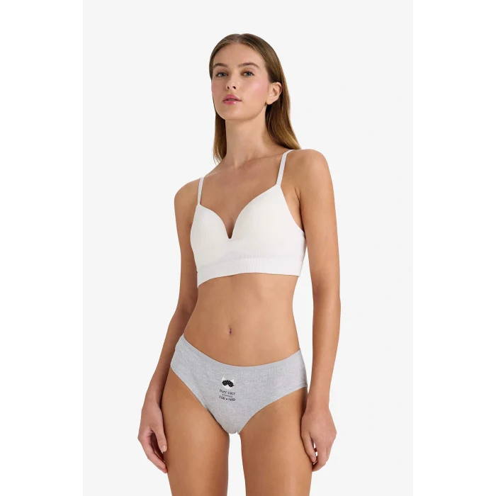 Defacto D6402AXGR93 Gri Ribana 3lü Hipster Külot-Fall in Love