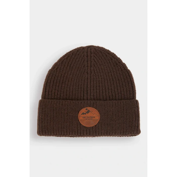 Defacto U9173AZBN296 Kahve Erkek Dokuma Etiketli Bere