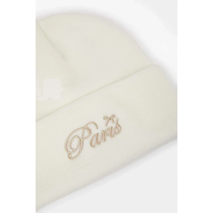 Defacto E9988AXER110 Ekru Kadın Pamuklu Bere