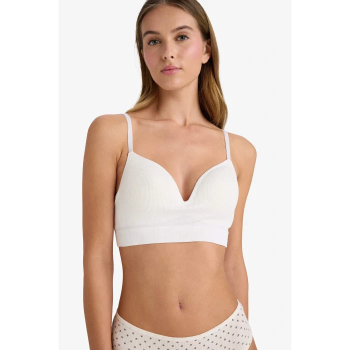 Defacto A8858AXWT46 Beyaz Pedli Seamles Bra-Fall in Love