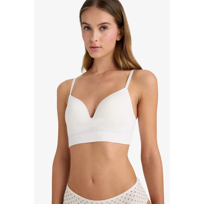 Defacto A8858AXWT46 Beyaz Pedli Seamles Bra-Fall in Love