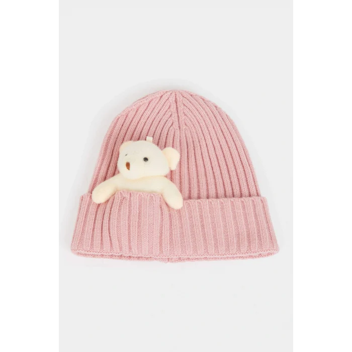 Defacto C7928A8PN10 Pembe Kız Çocuk Triko Bere