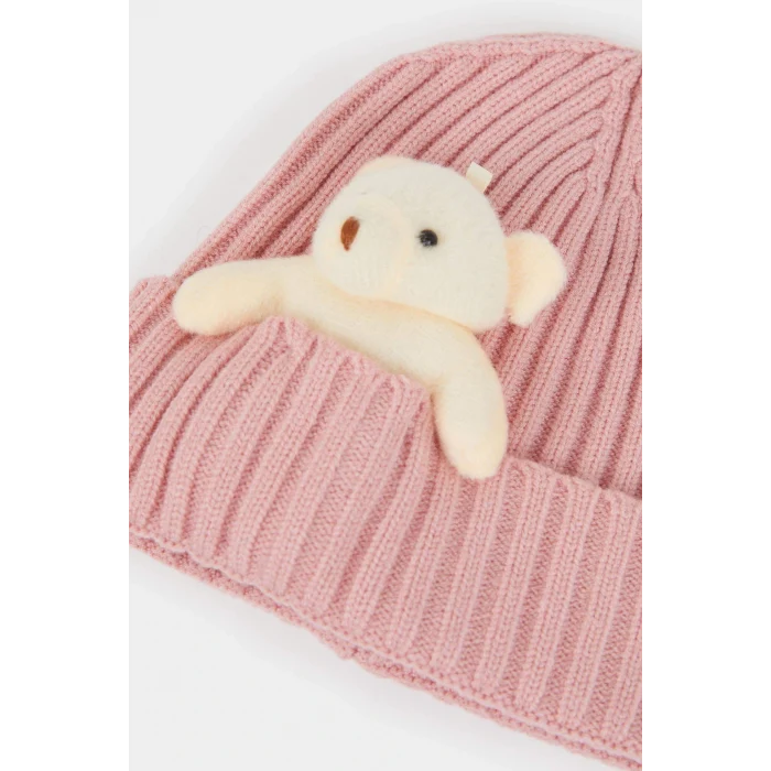 Defacto C7928A8PN10 Pembe Kız Çocuk Triko Bere