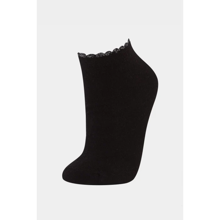 Defacto F5626AXKR1 Çok Renkli Kadın Parıltılı 5li Pamuklu Patik Çorap