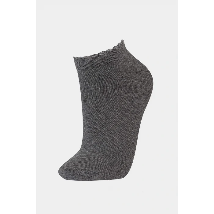 Defacto F5626AXKR1 Çok Renkli Kadın Parıltılı 5li Pamuklu Patik Çorap