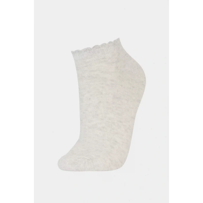 Defacto F5626AXKR1 Çok Renkli Kadın Parıltılı 5li Pamuklu Patik Çorap