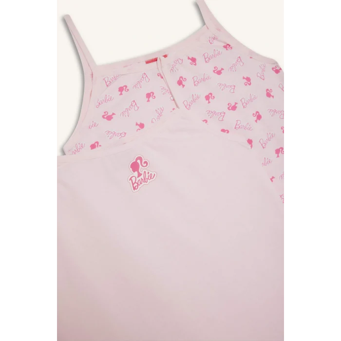 Defacto G2333A8PN344 Pembe Kız Çocuk Barbie 2li Atlet