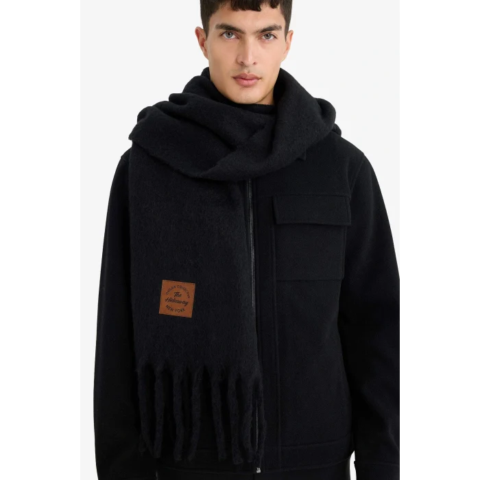 Defacto F4186AXBK27 Siyah Erkek Dokuma Atkı