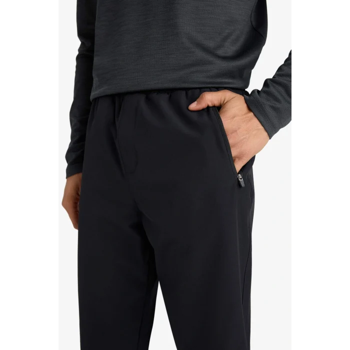 Defacto F1288AXBK81 Siyah DeFactoFit Slim Fit Dar Kesim Fermuar Cepli Dokuma Sporcu Jogger Eşofman Altı