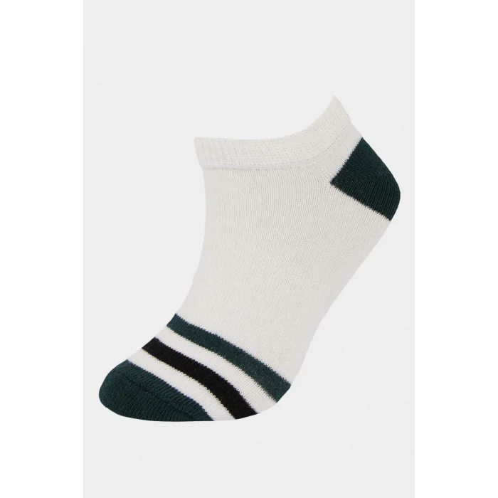 Defacto E5512A8WT1 Beyaz Erkek Çocuk 5li Pamuklu Patik Çorap