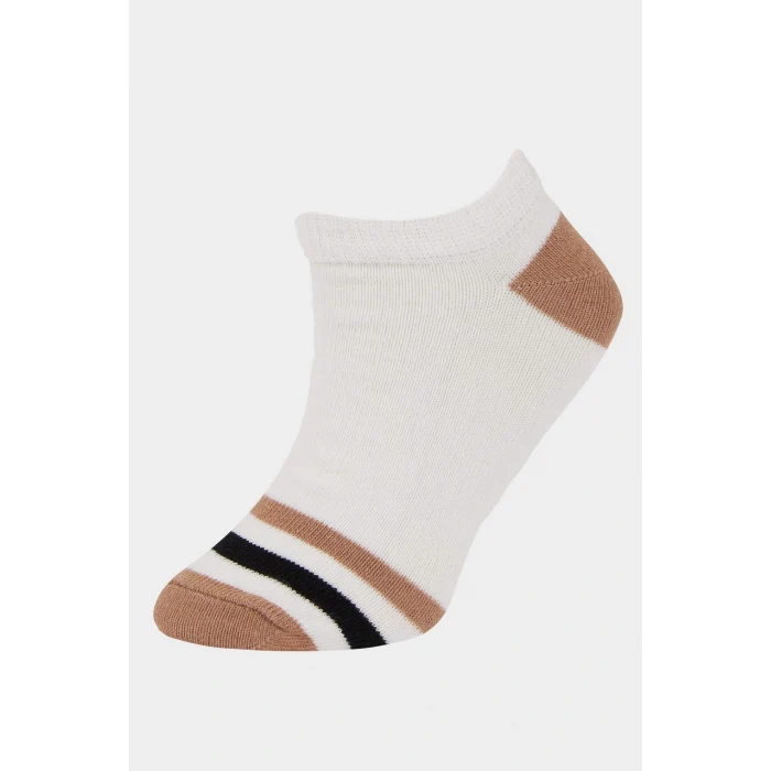 Defacto E5512A8WT1 Beyaz Erkek Çocuk 5li Pamuklu Patik Çorap