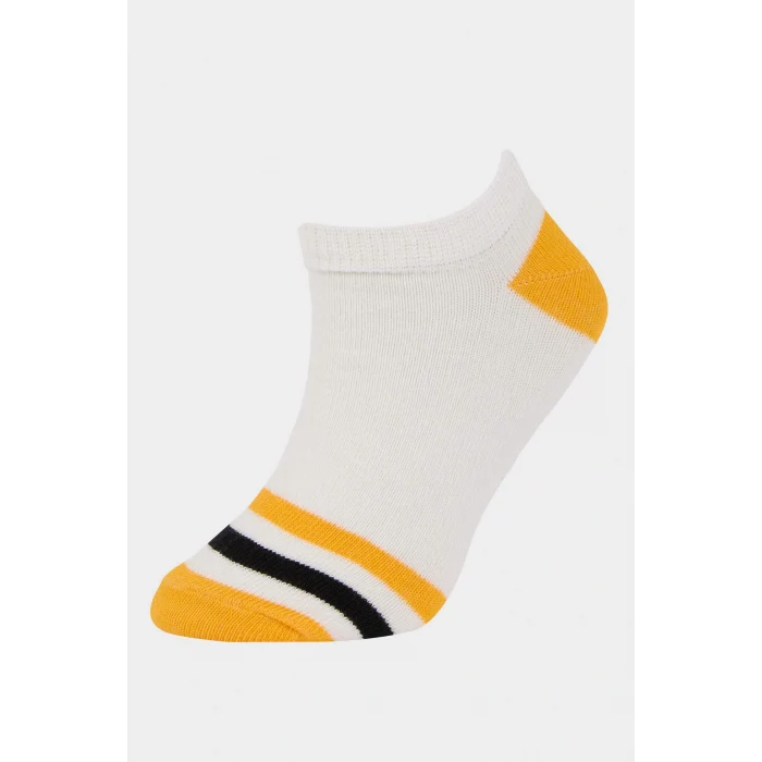 Defacto E5512A8WT1 Beyaz Erkek Çocuk 5li Pamuklu Patik Çorap
