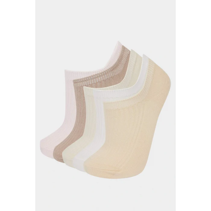 Defacto F5428AXPN2 Pembe Kadın 5li Pamuklu Sneaker Çorap