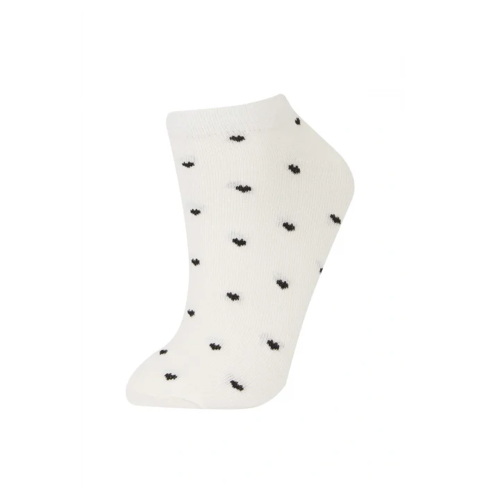 Defacto E2146AXKR1 Çok Renkli Kadın 3lü Pamuklu Patik Çorap