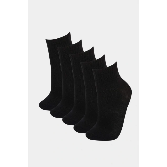 Defacto C3657A8BK21 Siyah Erkek Çocuk 5li Pamuklu Uzun Çorap