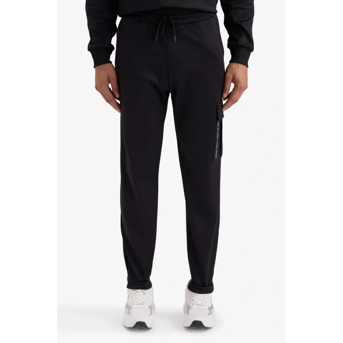 Defacto D3741AXBK81 Siyah DeFactoFit Standart Fit Üç Cepli Sporcu Jogger Eşofman Altı