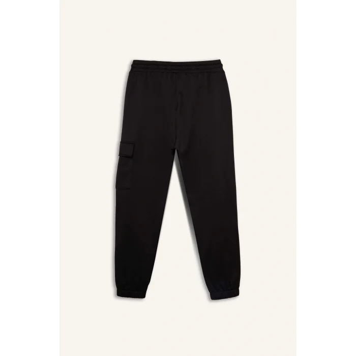 Defacto D3741AXBK81 Siyah DeFactoFit Standart Fit Üç Cepli Sporcu Jogger Eşofman Altı