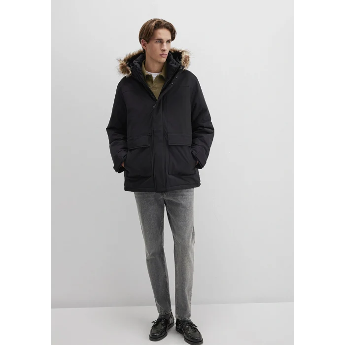 Mavi 0110472-900 Kapüşonlu Siyah Parka