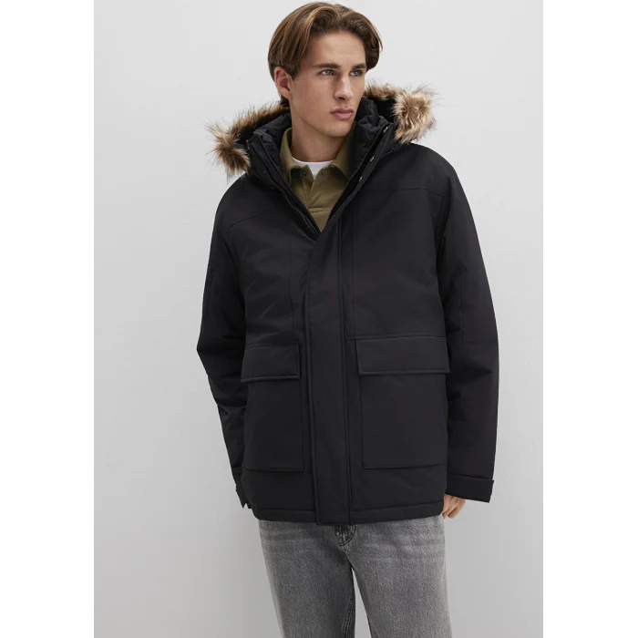 Mavi 0110472-900 Kapüşonlu Siyah Parka