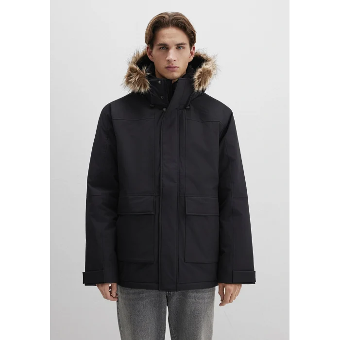 Mavi 0110472-900 Kapüşonlu Siyah Parka