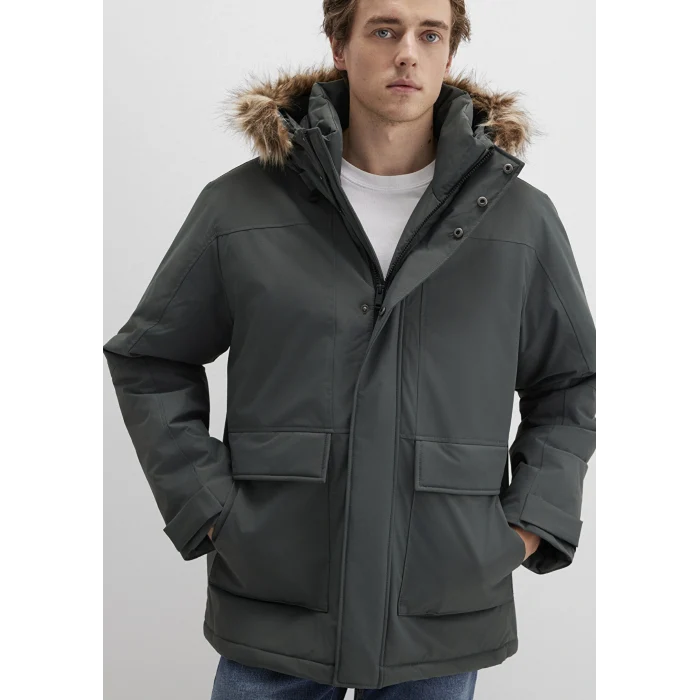 Mavi 0110472-71598 Kapüşonlu Yeşil Parka