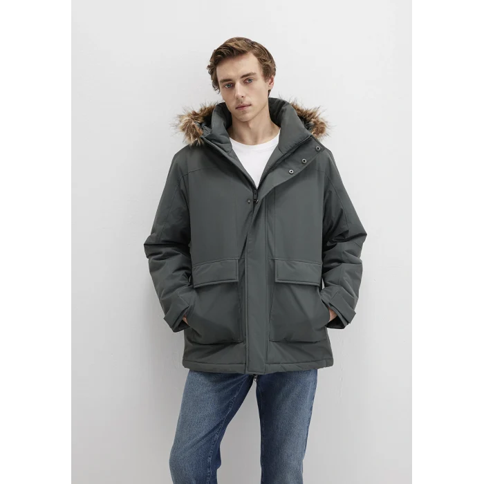 Mavi 0110472-71598 Kapüşonlu Yeşil Parka