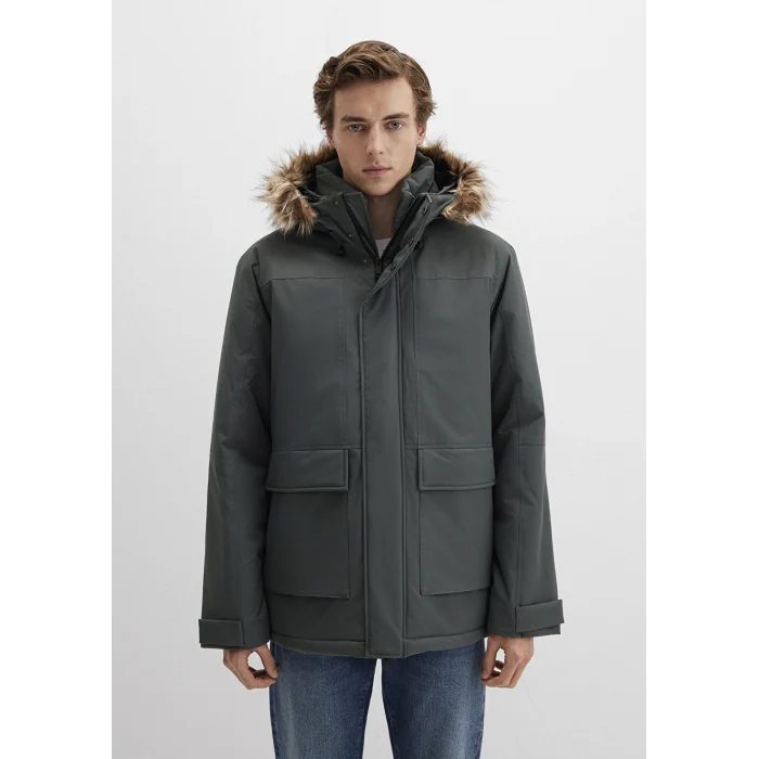 Mavi 0110472-71598 Kapüşonlu Yeşil Parka