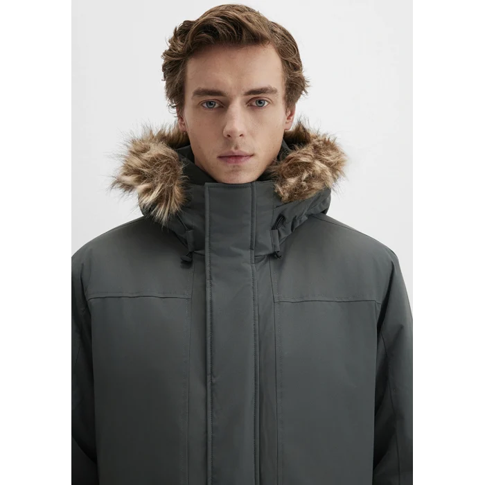 Mavi 0110472-71598 Kapüşonlu Yeşil Parka