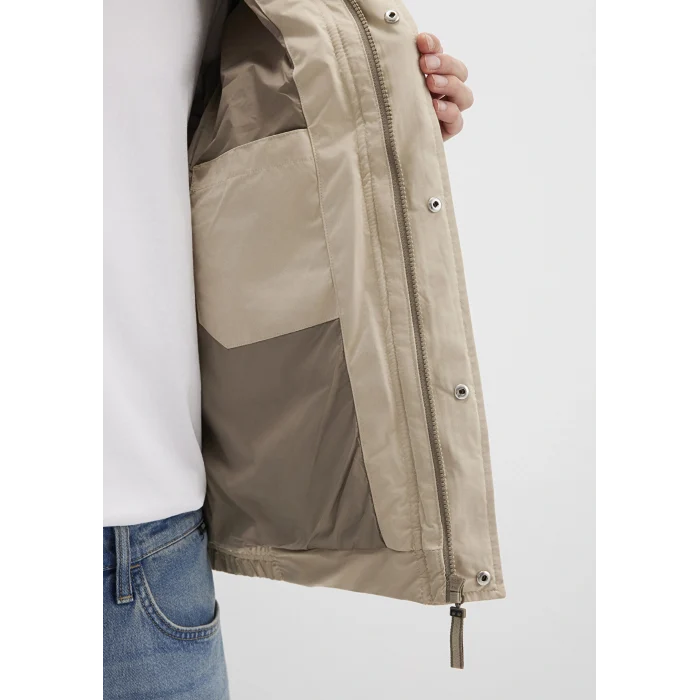 Mavi 0110470-86559 Dik Yaka Bej Şişme Mont