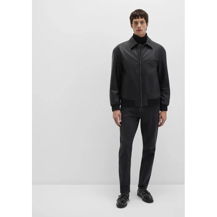 Mavi 0110636-71379 Siyah Suni Deri Ceket