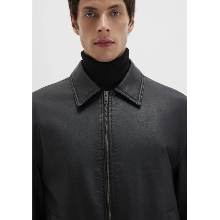 Mavi 0110636-71379 Siyah Suni Deri Ceket