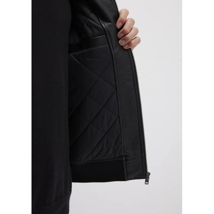 Mavi 0110636-71379 Siyah Suni Deri Ceket