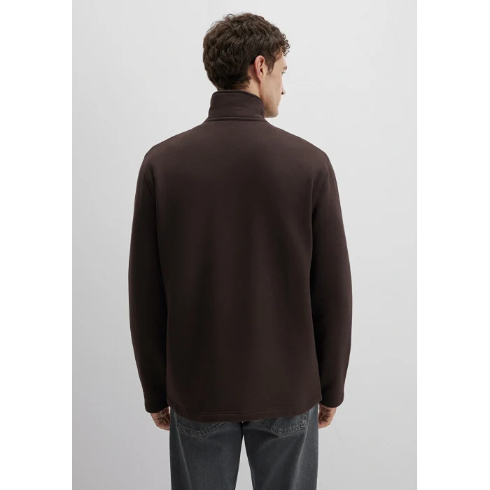 Mavi 0S10519-89103 Yarı Fermuarlı kahverengi Sweatshirt