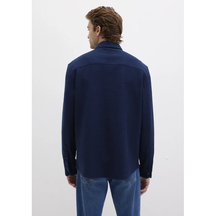 Mavi 0211789-70497 M Logo Nakışlı Lacivert Örme Gömlek