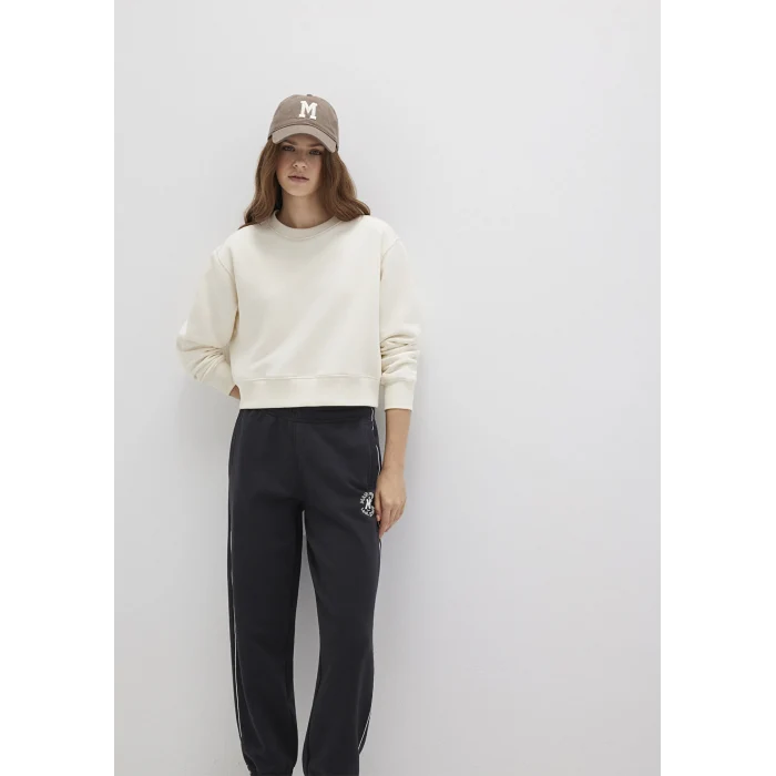 Mavi 1S10387-70049 Bisiklet Yaka Ekru Sweatshirt