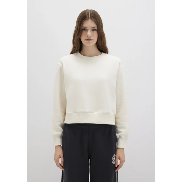 Mavi 1S10387-70049 Bisiklet Yaka Ekru Sweatshirt