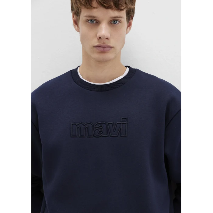 Mavi 0S10412-86415 Mavi Logo Lacivert Sweatshirt