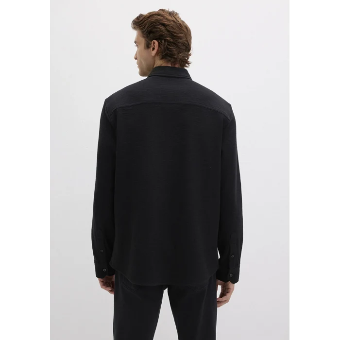 Mavi 0211789-900 M Logo Nakışlı Siyah Örme Gömlek