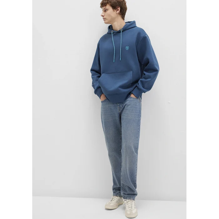 Mavi 065809-90609 Mavi Logo Nakışlı Kapüşonlu Mavi Sweatshirt.